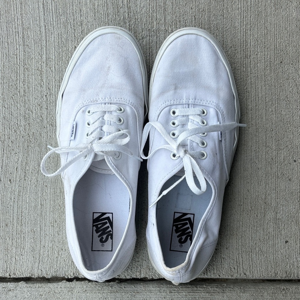 Vans Classic White Lace-Up Sneakers
